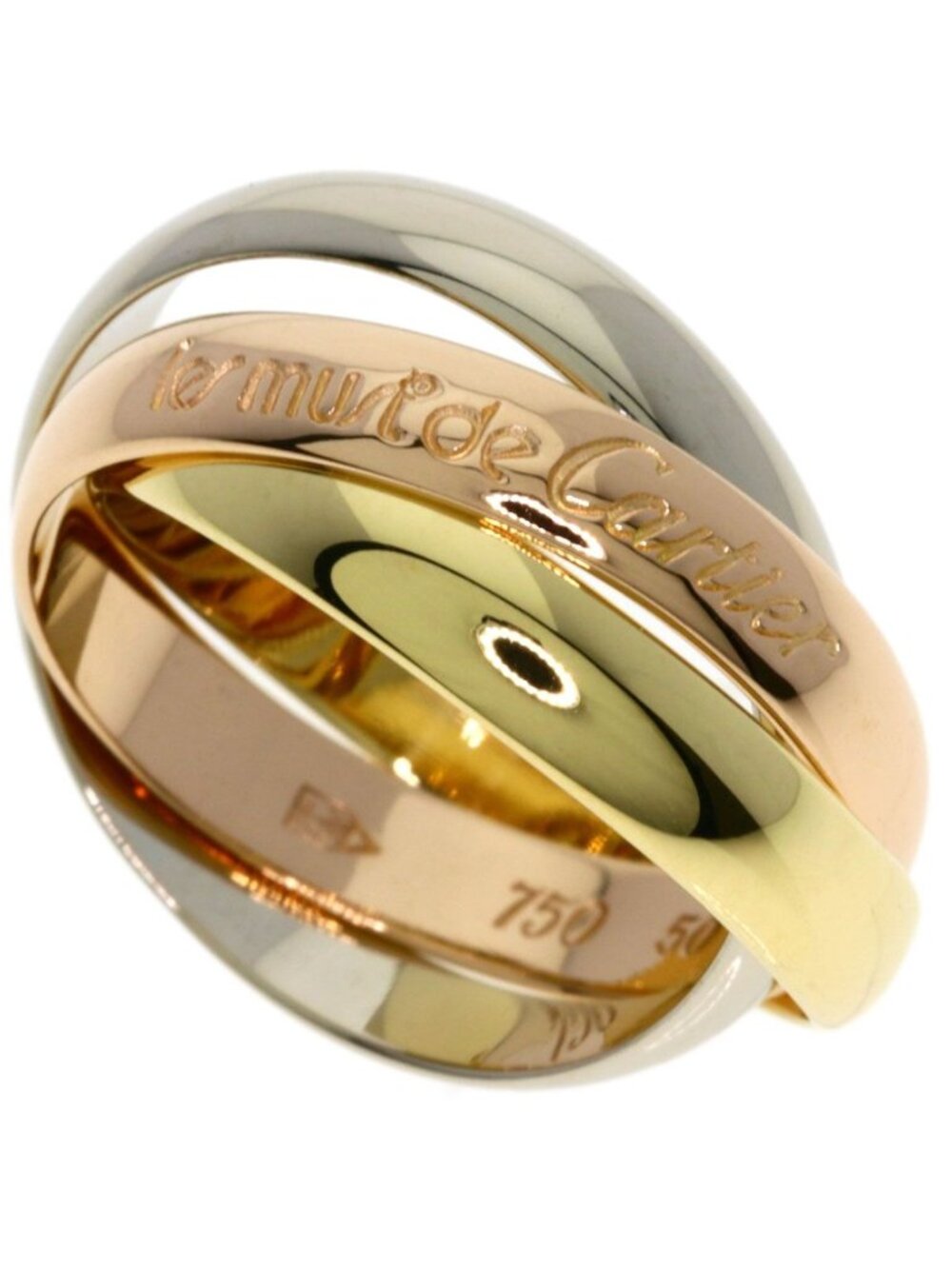 Cartier Trinity 50 Ring 18k Pink Gold 18k Yellow White